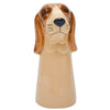 Georgie Dog Vase Brown & White