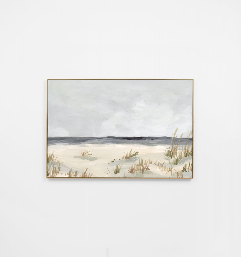 Windy Reeds | Framed Canvas Print