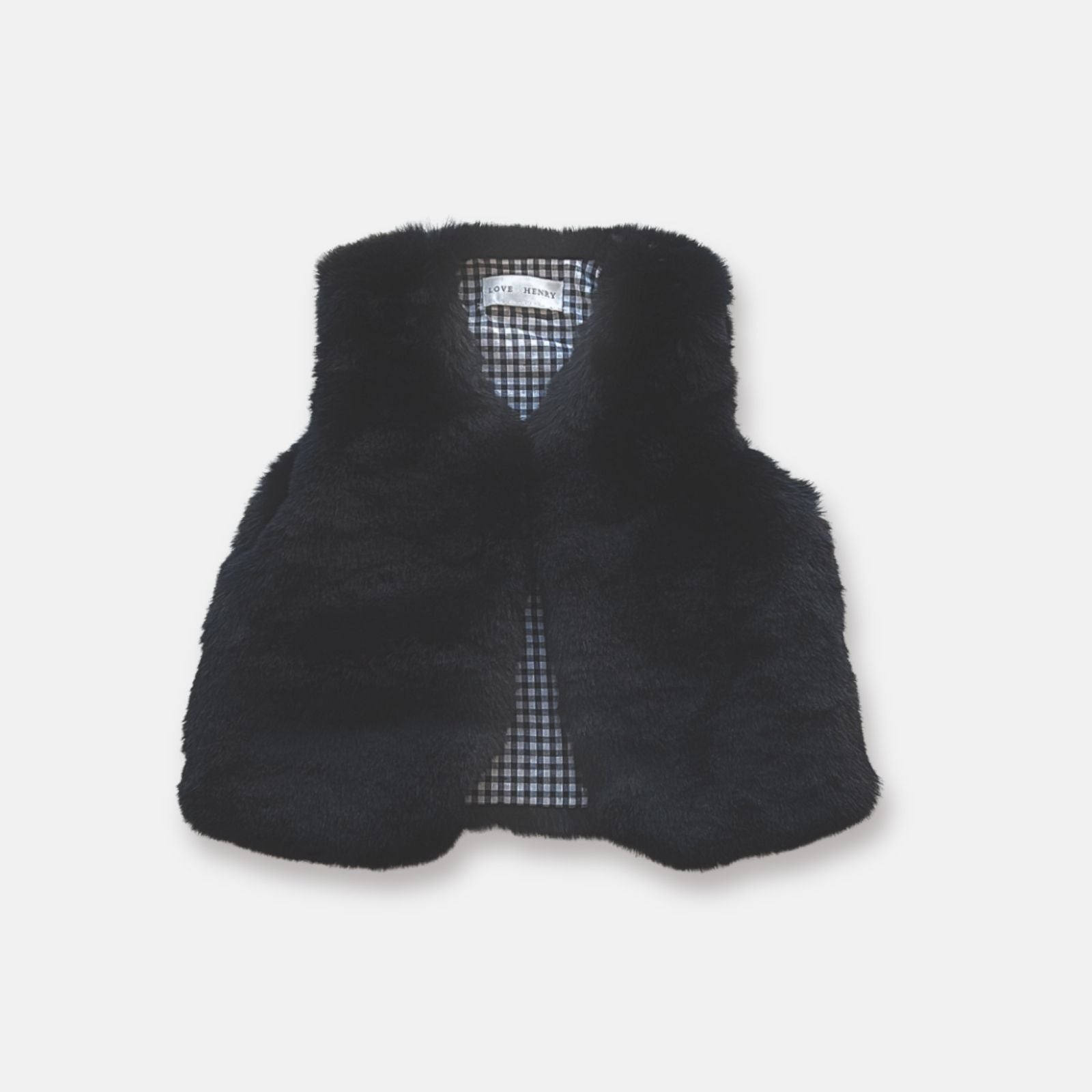 Baby Girls Fur Vest | Navy