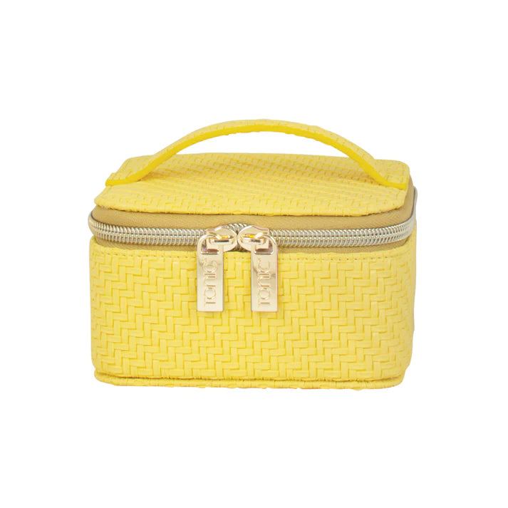 Herringbone Cosmetic Bag Collection | Lemon