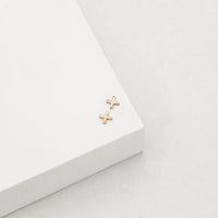Cross Stud Earring | Rose Gold