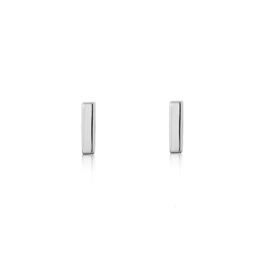 Mini Bar Stud Earring | Sterling Silver
