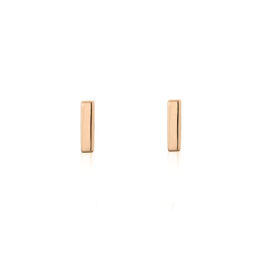 Mini Bar Stud Earring | Rose Gold
