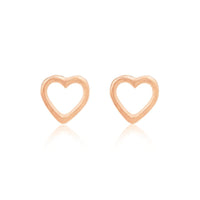 Open Heart Stud Earring | Rose Gold