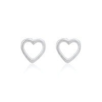 Open Heart Stud Earring | Sterling Silver