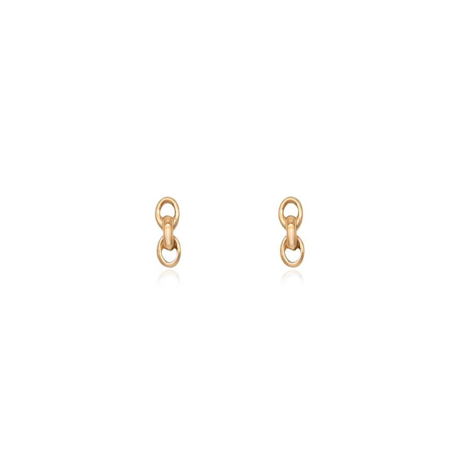 Chain Stud Earring | Rose Gold