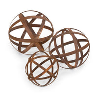 Rust Ball Set of 3 | Garden Decor