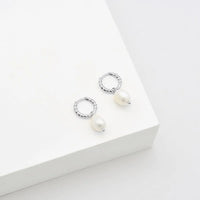 Baroque Pearl Rope Huggie Earrings