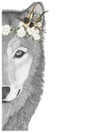 Willow The Wolf With Luxe Feather Crown Dot Print