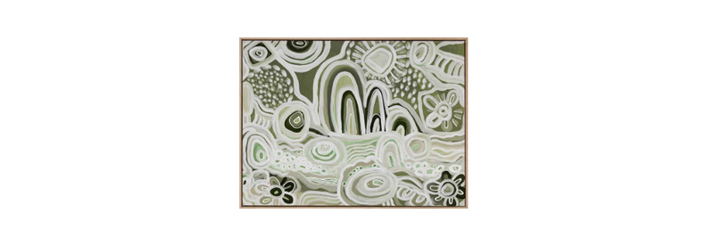 River Country Green | Oak Boxed Frame Canvas | 120x160cm