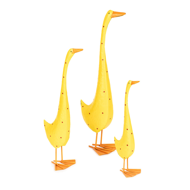 Yellow Garden Metal Ducks