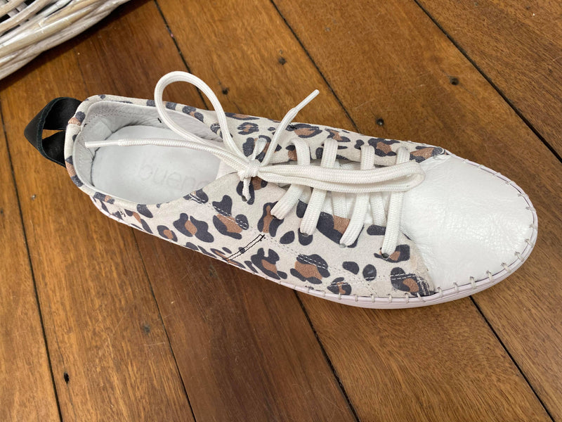 Sailor Platform Sneaker | White Leopard