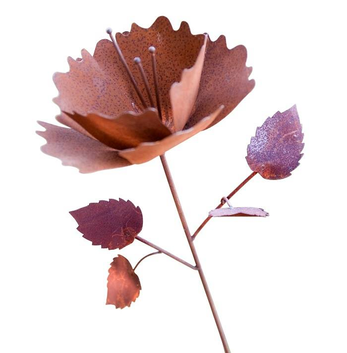 Large Rust Garden Flower - Whatever Mudgee Gifts & Homewares