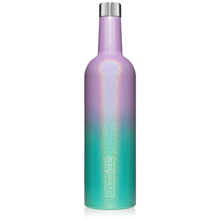 Brumate Winesulator Wine Bottle - Glitter Rainbow - 25 oz