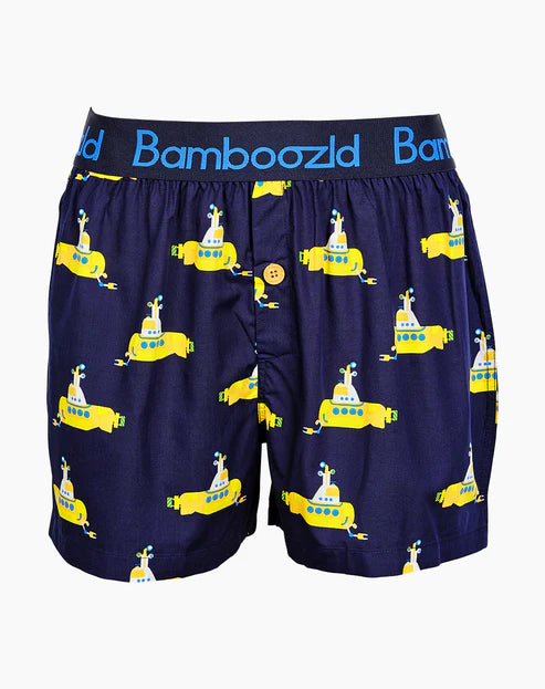 Mens Yellow Submarine Bamboo Boxer Short