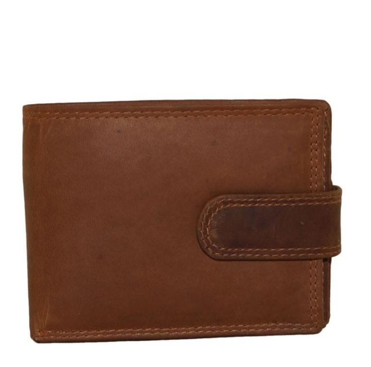 Leather Men's Slim Wallet with Clasp