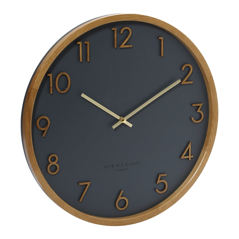 Scarlett | Silent Wall Clock | Charcoal