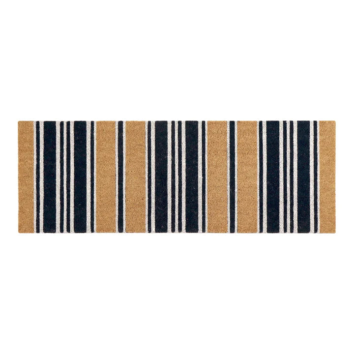 Stripe French Doormat | Blue/White