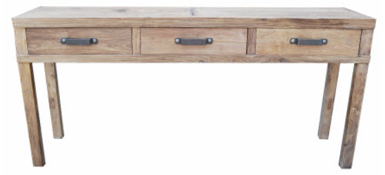 Recycled Elm | Three Drawer | Hall Table