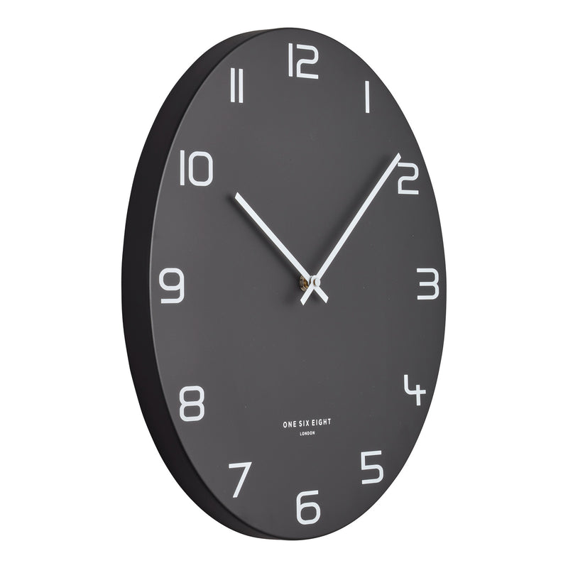 Nero Silent Metal Wall Clock | Black