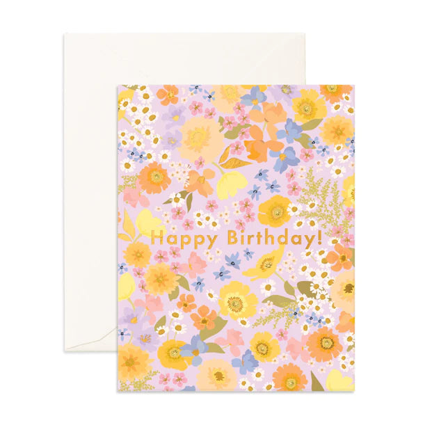 Birthday Floralscape Greeting Card