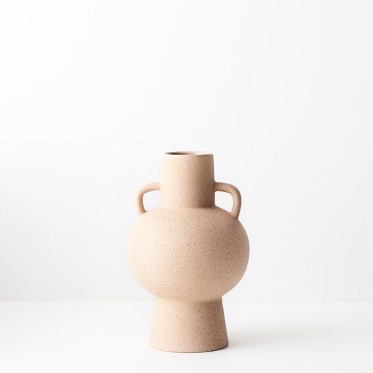 Mona Textured Vase | Almond