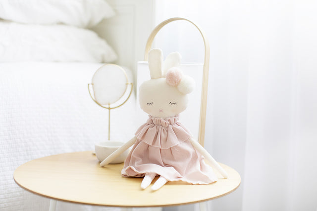 Isabelle Bunny | Pink Linen + Ivory