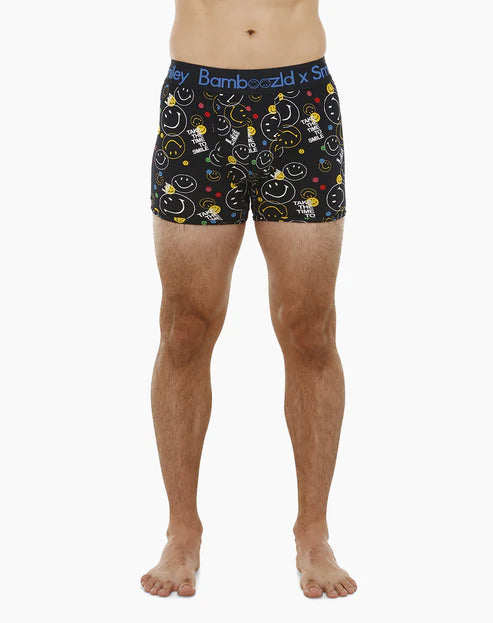 Mens Smiley Take the Time to Smile Bamboo Trunk