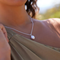 Dew Drop Pearl Necklace | Sterling Silver