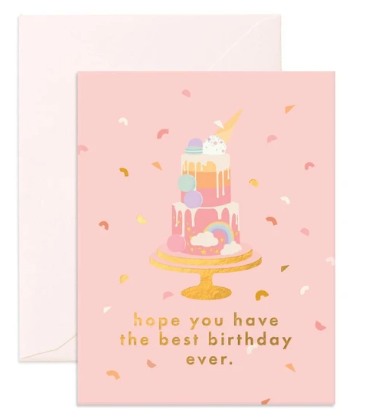 Best Birthday Cake Greeting Card