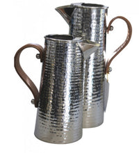 Mini Hammered St/Steel Jug w/Leather Handle