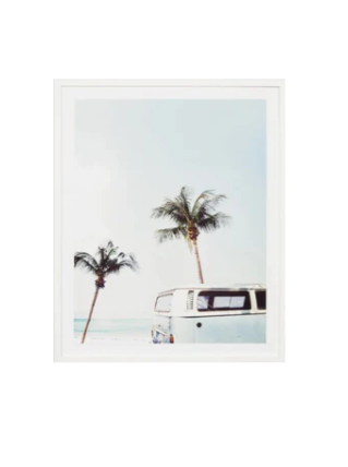 Surf Kombi | Framed Print | Oak Frame