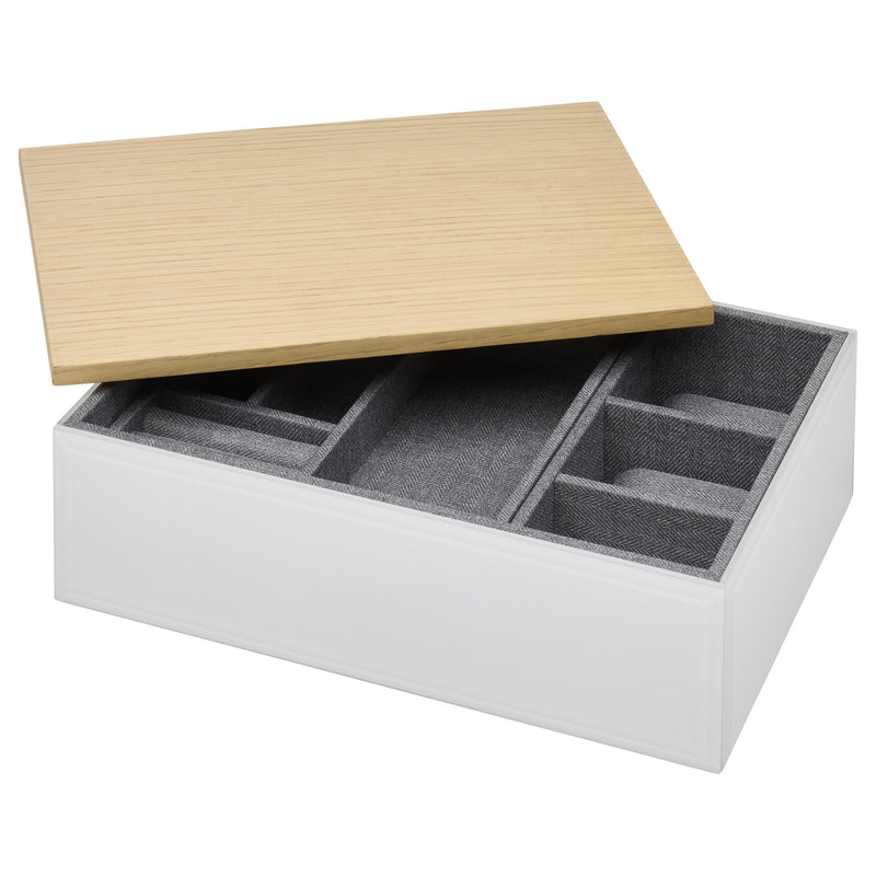 Eva White Wood Watch Box