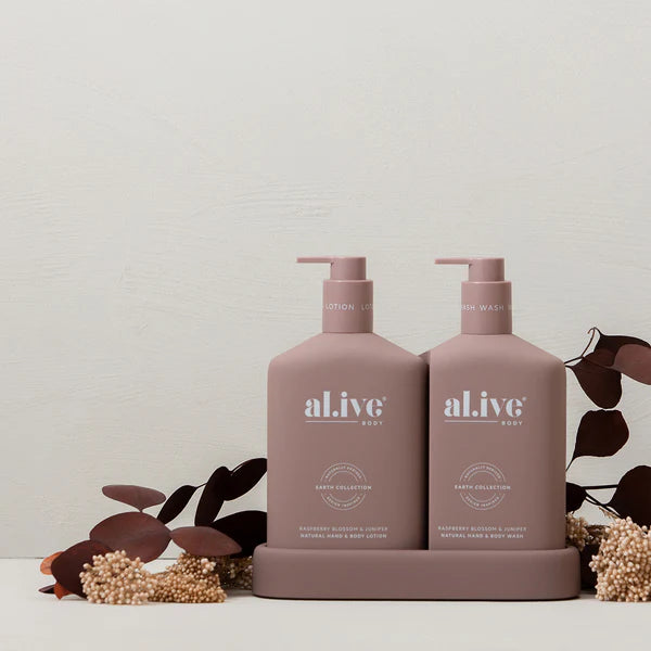 Wash & Lotion Duo + Tray | Raspberry Blossom & Juniper