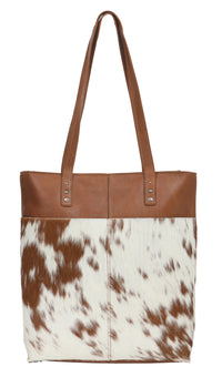 Cowhide & Leather Tote Bag | 6538