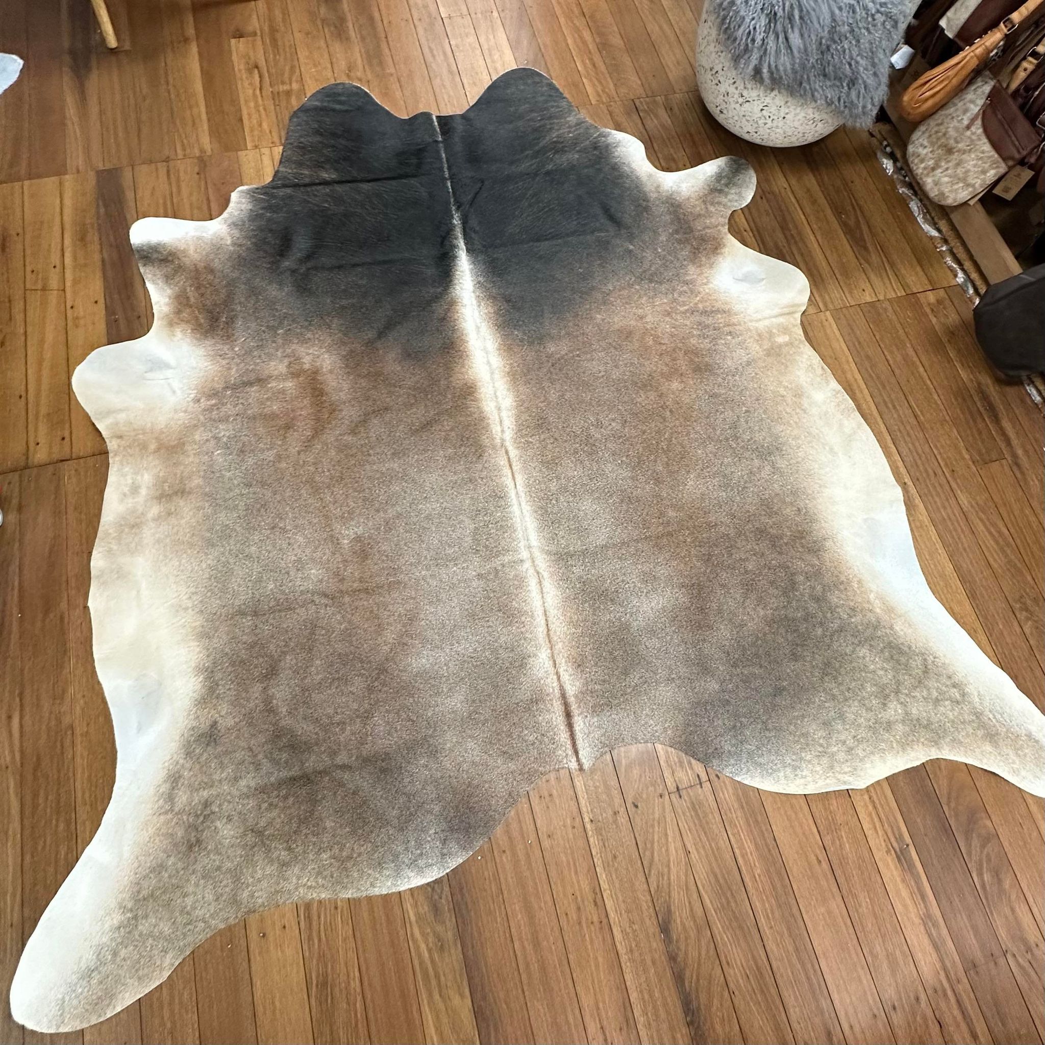 Grey Beige Cowhide 6 | Floor Rug