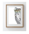 William The Wolf With Luxe Feather Crown Dot Print