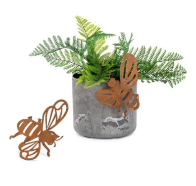 Bee Rust Pot or Wall Hanging