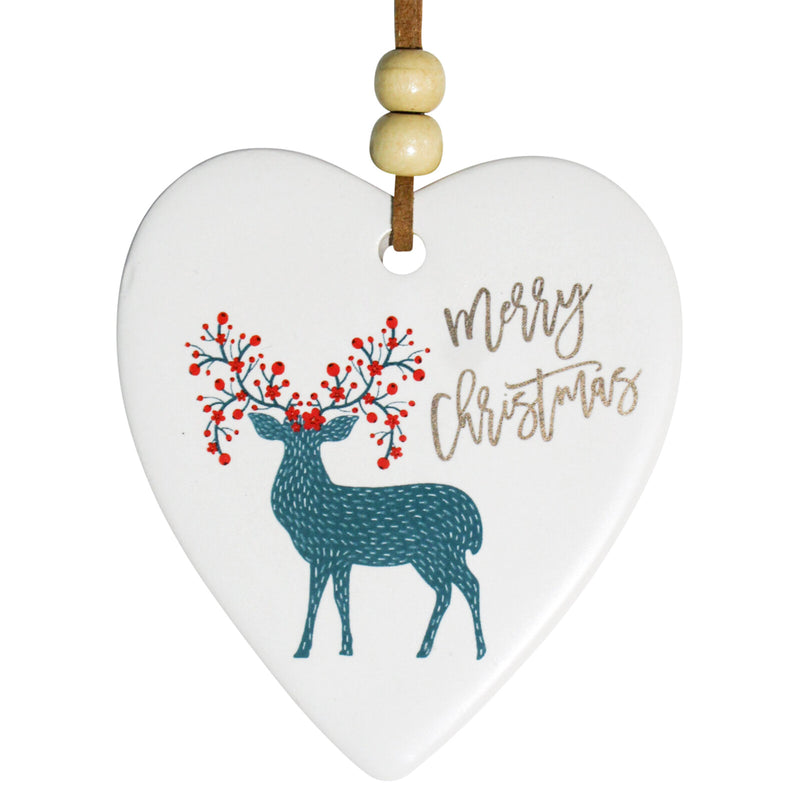 Hang Heart Christmas Deer