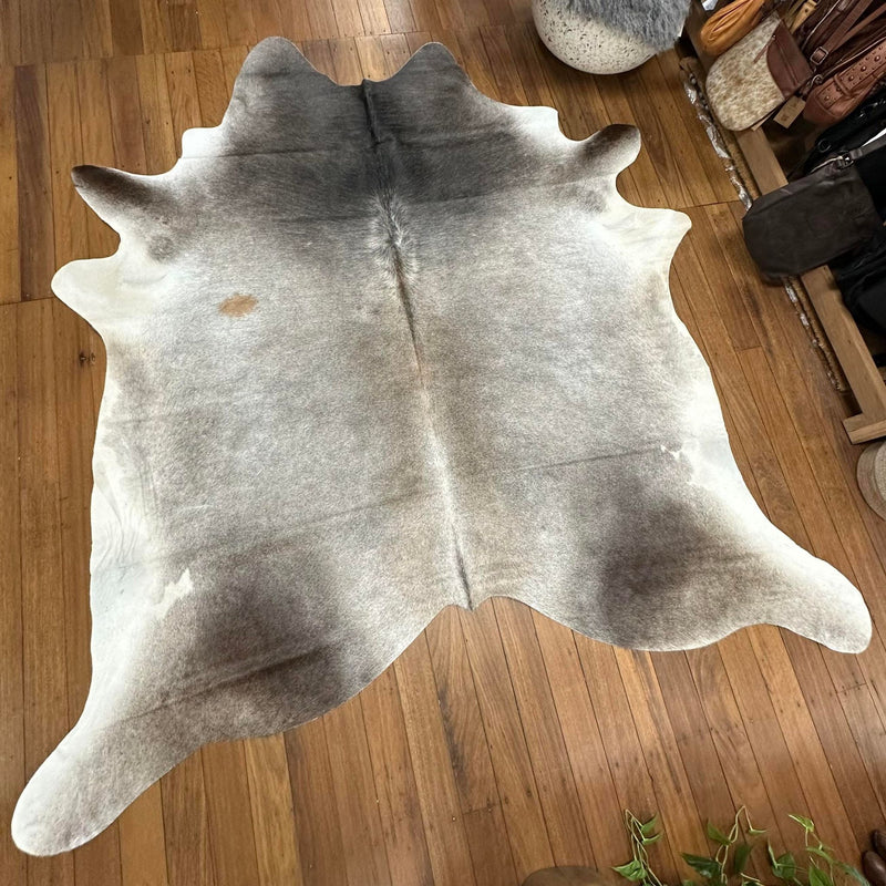 Grey Beige Cowhide 7 | Floor Rug