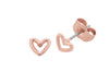 Petite Heart Rose Gold Earring