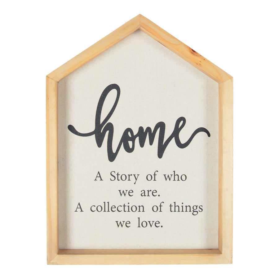 Home Story Timber-Framed Wallart 30x4x40cm