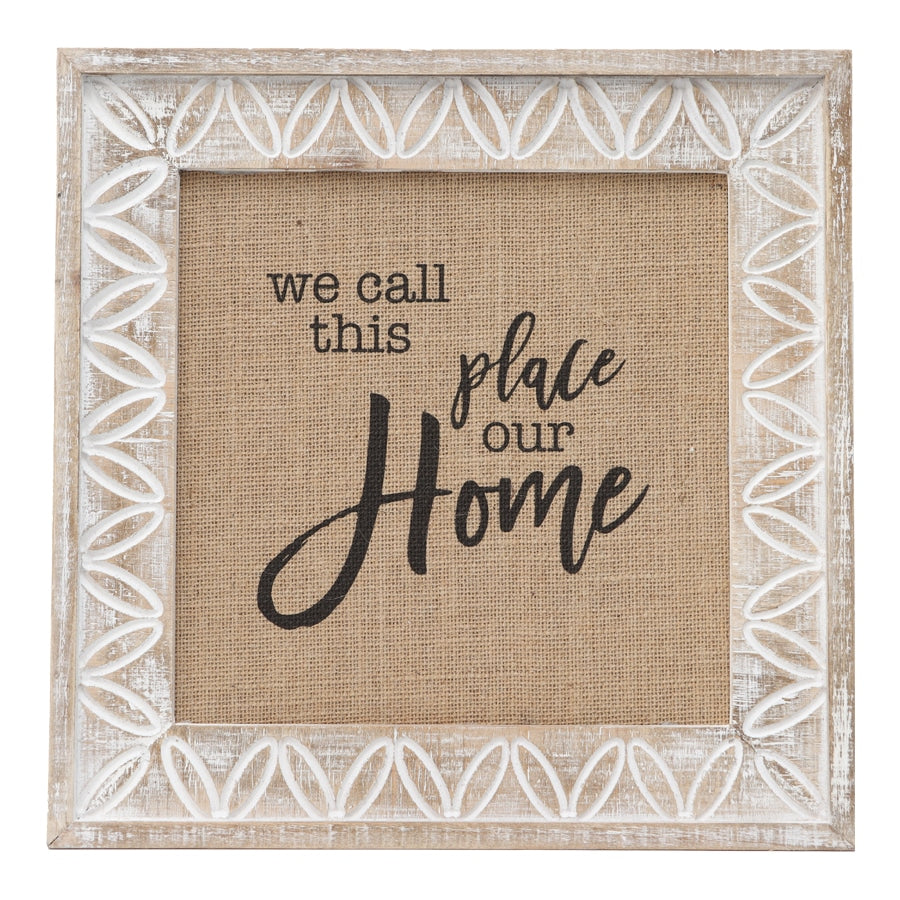 Natural w/ White Mix 'Call This Home' Wall Sign
