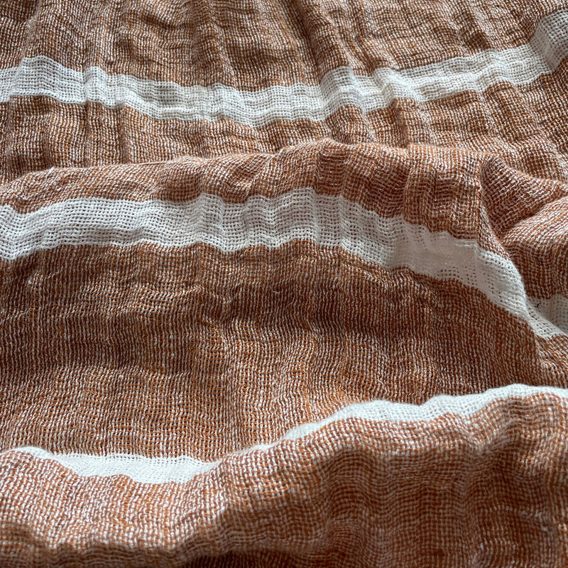 Bella Box Top | Rust & White Stripes