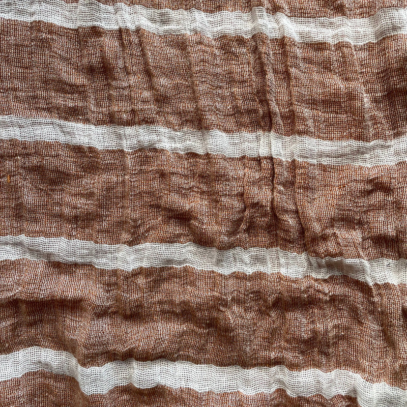 Bella Box Top | Rust & White Stripes