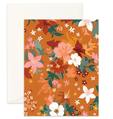 Bohemia Turmeric Florals Greeting Card