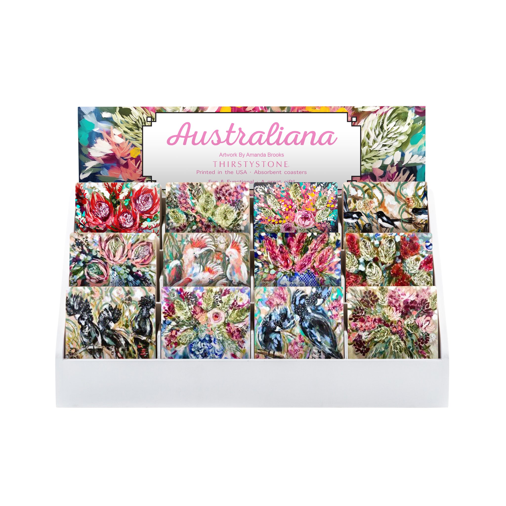 Australiana Florals by Amanda Brooks | Stone Drink Coaster Collection