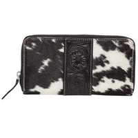 Salta | Cowhide Zippered Wallet with Tooling Details