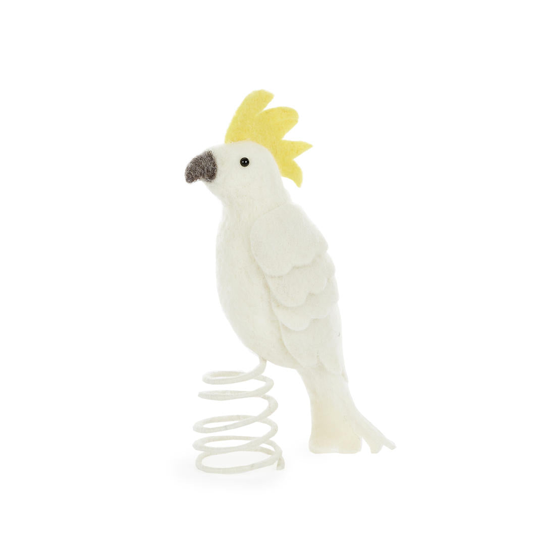 Wool Yellow Cockatoo Tree Topper