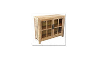 Recycled Elm Glass Door Cabinet